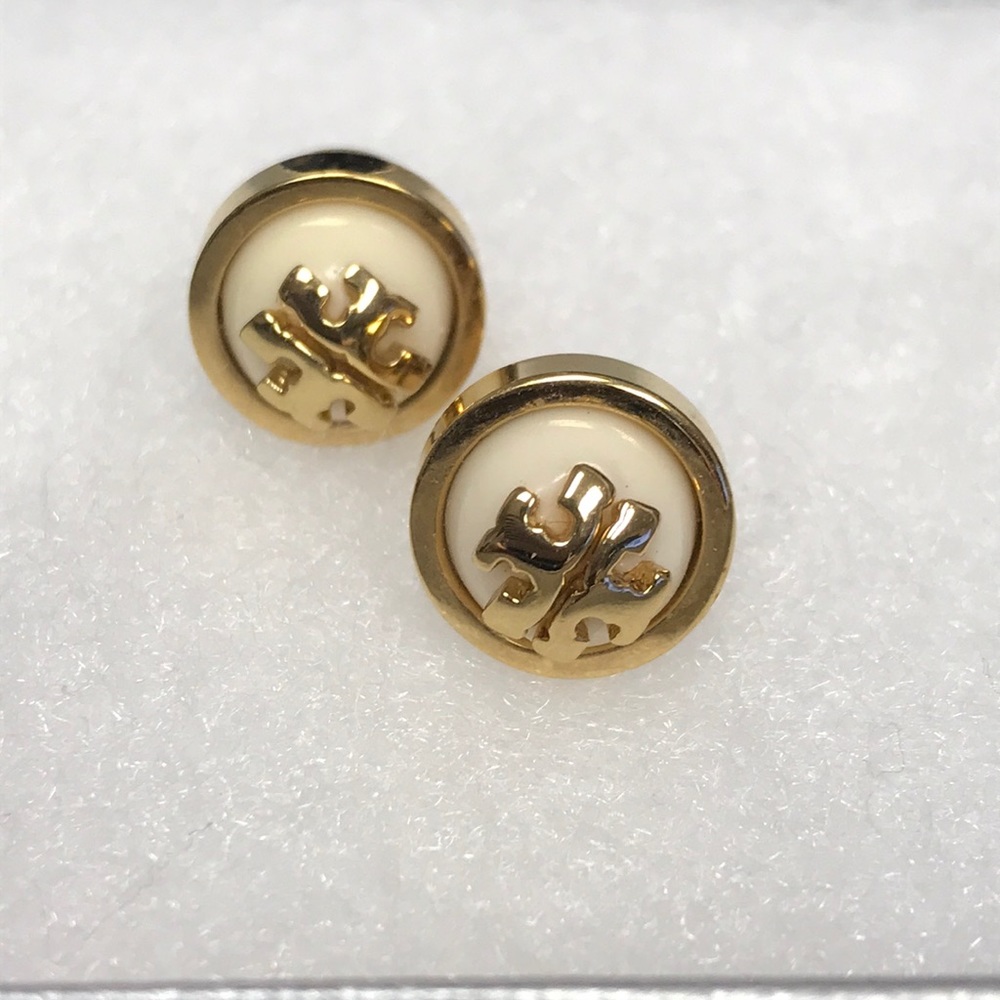 Tory Burch Logo Stud Earrings